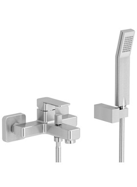 EURORAMA QUADRA 144210-110 - ΜΠΑΤΑΡΙΑ ΛΟΥΤΡΟΥ INOX FINISH