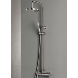 ARMANDO VICARIO SLIM 500065-110 - ΣΤΗΛΗ ΝΤΟΥΣ 2 ΕΞΟΔΩΝ INOX FINISH (ΥΨΟΣ 83-144εκ)