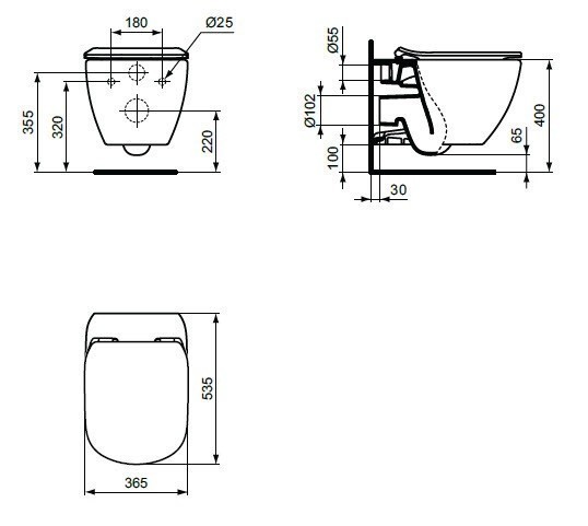IDEAL STANDARD TESI AQUABLADE T007901 - ?????? ???????? (53,5cm ...