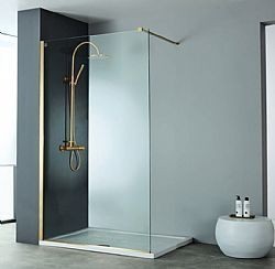 ΠΑΝΕΛ ΝΤΟΥΣΙΕΡΑΣ GOLD BRUSHED PVD DEVON IWIS WALK-IN IW110C-211 (110xY200cm) ΚΑΤΑ ΑΛΑΤΩΝ