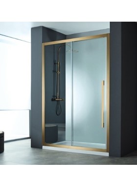 ΚΑΜΠΙΝΑ ΝΤΟΥΣ DEVON NOXX SLIDER SLN160C-221 BRONZE BRUSHED PVD (157-159)cm x h200cm CLEAN GLASS