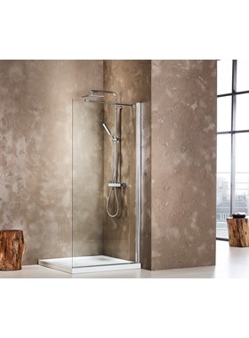 ΠΑΝΕΛ ΝΤΟΥΣΙΕΡΑΣ ΣΤΑΘΕΡΟ DEVON WD100C-100 (97-99 CM) - ΔΙΑΦΑΝΟ ΚΡΥΣΤΑΛΛΟ ΚΑΤΑ ΤΩΝ ΑΛΑΤΩΝ