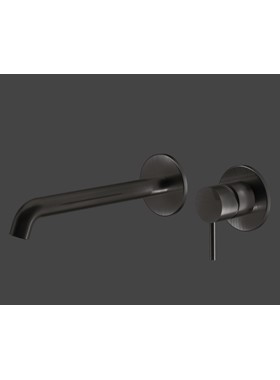 LA TORRE ELLE316 35032-411 - ΜΠΑΤΑΡΙΑ ΝΙΠΤΗΡΟΣ ΕΝΤΟΙΧΙΣΜΕΝΗ 2 ΟΠΩΝ BLACK BRUSHED PVD