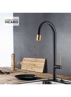 ARMANDO VICARIO 48780-400201 - ΜΠΑΤΑΡΙΑ ΚΟΥΖΙΝΑΣ ΜΕ ΝΤΟΥΣ ΜΑΥΡΟ ΜΑΤ/ΧΡΥΣΟ