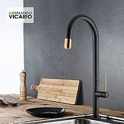 ARMANDO VICARIO 48780-400201 - ΜΠΑΤΑΡΙΑ ΚΟΥΖΙΝΑΣ ΜΕ ΝΤΟΥΣ ΜΑΥΡΟ ΜΑΤ/ΧΡΥΣΟ