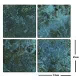 OCEAN RIVER GREEN 15x15cm - ΠΟΡΣΕΛΑΝΑΤΟ ΠΛΑΚΑΚΙ ΠΙΣΙΝΑΣ GRES ARAGON