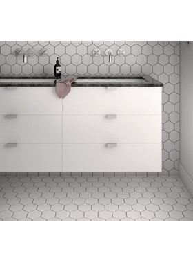 EQUIPE KROMATIKA WHITE 11.6X10.1cm - ΕΞΑΓΩΝΑ ΜΑΤ ΛΕΥΚΑ ΓΡΑΝΙΤΟΠΛΑΚΑΚΙΑ 26462