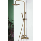 LA TORRE TECH 12065-221 - ΣΤΗΛΗ ΛΟΥΤΡΟΥ / ΝΤΟΥΖΙΕΡΑΣ 2 ΕΞΟΔΩΝ (ΥΨΟΣ 83-144CM) BRONZE BRUSHED