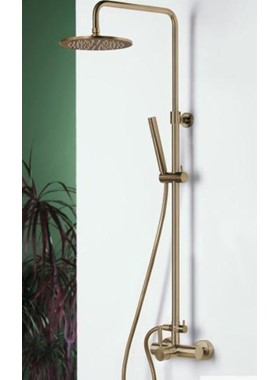 LA TORRE TECH 12065-221 - ΣΤΗΛΗ ΛΟΥΤΡΟΥ / ΝΤΟΥΖΙΕΡΑΣ 2 ΕΞΟΔΩΝ (ΥΨΟΣ 83-144CM) BRONZE BRUSHED