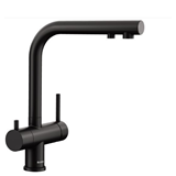 BLANCO FONTAS II BLACK MATTE 526670 - ΜΠΑΤΑΡΙΑ ΚΟΥΖΙΝΑΣ ΜΕ ΕΞΟΔΟ ΦΙΛΤΡΟΥ