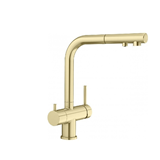 BLANCO FONTAS-S II 526694 SATIN GOLD - ΧΡΥΣΗ ΜΑΤ ΜΠΑΤΑΡΙΑ ΚΟΥΖΙΝΑΣ ΜΕ ΝΤΟΥΣ KAI ΕΞΟΔΟ ΦΙΛΤΡΟΥ