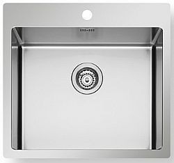 PYRAMIS ISTROS 55x51cm 1B INOX ΒΟΥΡΤΣΙΣΜΕΝΟ - ΝΕΡΟΧΥΤΗΣ ΕΝΘΕΤΟΣ ΛΕΙΟΣ