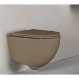 BIANCO LENTA RIMLESS 381600C-530 - ΚΑΦΕ ΛΕΚΑΝΗ ΚΡΕΜΑΣΤΗ TAUPE MATT (53cm) ME SOFT ΚΑΘΙΣΜΑ