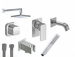 EURORAMA QUADRA INOX FINISH ΕΝΤΟΙΧΙΣΜΕΝΗ 3 ΕΞΟΔΩΝ (ΝΤΟΥΣ ΧΕΙΡΟΣ,ΟΡΟΦΗΣ,ΣΤΟΜΙΟ)