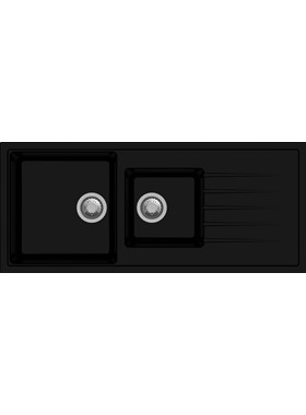 MACART LEXUS D-200 (116x50cm) ONYX (ΜΑΥΡΟ) - ΝΕΡΟΧΥΤΗΣ ΓΡΑΝΙΤΕΝΙΟΣ ΕΝΘΕΤΟΣ