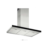 PYRAMIS GRANDEZZO 90cm INOX & ΜΑΥΡΟ ΓΥΑΛΙ - ΑΠΟΡΡΟΦΗΤΗΡΑΣ ΕΠΙΤΟΙΧΟΣ ΚΑΜΙΝΑΔΑ 065039901