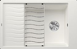 BLANCO ELON XL 6 S (78X50) WHITE - ΝΕΡΟΧΥΤΗΣ ΓΡΑΝΙΤΕΝΙΟΣ ΕΝΘΕΤΟΣ ΜΕ ΠΛΕΓΜΑ ΑΠΟΣΤΡΑΓΓΙΣΗΣ