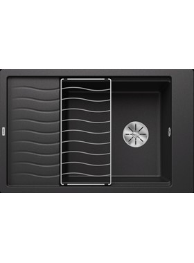 BLANCO ELON XL 6 S (78X50) ANTHRACITE - ΝΕΡΟΧΥΤΗΣ ΓΡΑΝΙΤΕΝΙΟΣ ΕΝΘΕΤΟΣ ΜΕ ΠΛΕΓΜΑ ΑΠΟΣΤΡΑΓΓΙΣΗΣ