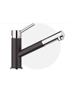 BLANCO KANO-S BLACK/CHROME - ΜΠΑΤΑΡΙΑ ΚΟΥΖΙΝΑΣ ΜΕ ΝΤΟΥΣ MADE IN GERMANY