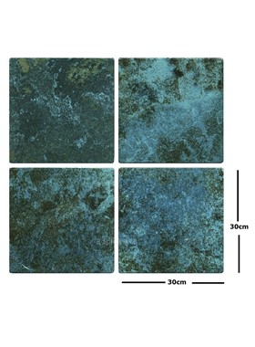 OCEAN RIVER GREEN 30x30cm - ΠΟΡΣΕΛΑΝΑΤΟ ΠΛΑΚΑΚΙ ΠΙΣΙΝΑΣ GRES ARAGON