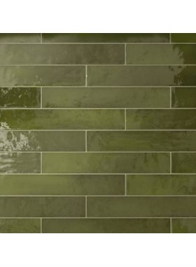 MANACOR BASIL GREEN 6.5X40cm - ΠΡΑΣΙΝΑ ΓΥΑΛΙΣΤΕΡΑ ΠΛΑΚΑΚΙΑ ΜΠΑΝΙΟΥ