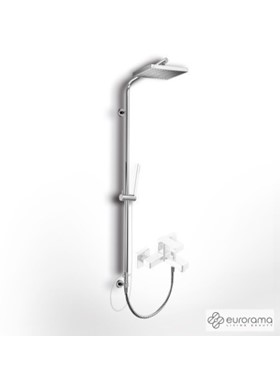 EURORAMA 51404S - ΚΟΛΩΝΑ ΝΤΟΥΣ (ΥΨΟΣ 117CM) ΓΙΑ ΣΥΝΔΕΣΗ ΜΕ ΜΠΑΤΑΡΙΑ ΛΟΥΤΡΟΥ