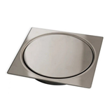 ΣΧΑΡΑΚΙ ΔΑΠΕΔΟΥ 12Χ12cm ΤΕΤΡΑΓΩΝΟ MAT NICKEL BRUSHED ΜΕ ΚΑΛΥΜΜΑ ΒΙΔΩΤΟ (ΧΡΩΜΑ ΜΑΤ INOX)