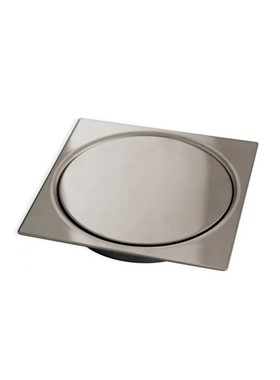 ΣΧΑΡΑΚΙ ΔΑΠΕΔΟΥ 12Χ12cm ΤΕΤΡΑΓΩΝΟ MAT NICKEL BRUSHED ΜΕ ΚΑΛΥΜΜΑ ΒΙΔΩΤΟ (ΧΡΩΜΑ ΜΑΤ INOX)