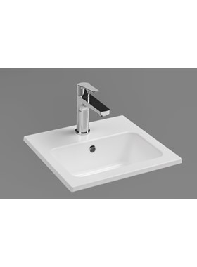 BIANCO CERAMICA FLAT 37040 - ΝΙΠΤΗΡΑΣ ΠΟΡΣΕΛΑΝΗΣ 40x36cm ΕΠΙΚΑΘΗΜΕΝΟΣ ΕΠΙΠΛΟΥ