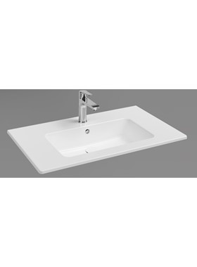 BIANCO CERAMICA FLAT 36080 - ΝΙΠΤΗΡΑΣ ΠΟΡΣΕΛΑΝΗΣ 81,5x46,5cm ΕΠΙΚΑΘΗΜΕΝΟΣ ΕΠΙΠΛΟΥ