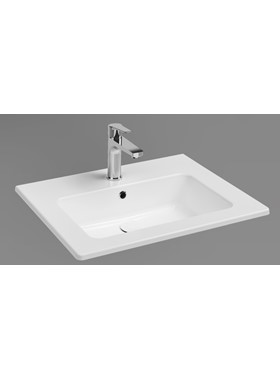 BIANCO CERAMICA FLAT 36060 - ΝΙΠΤΗΡΑΣ ΠΟΡΣΕΛΑΝΗΣ 62,5x46,5cm ΕΠΙΚΑΘΗΜΕΝΟΣ ΕΠΙΠΛΟΥ