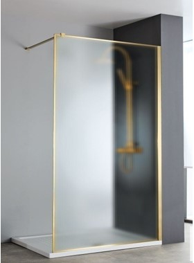ΠΑΝΕΛ ΝΤΟΥΣΙΕΡΑΣ GOLD BRUSHED PVD DEVON IWIS FLUTED WALK-IN IW90FC-211 (90xY200cm) ΚΑΤΑ ΑΛΑΤΩΝ