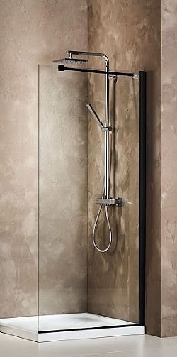 ΠΑΝΕΛ ΝΤΟΥΣΙΕΡΑΣ ΜΑΥΡΟ DEVON IWIS WALK-IN WD100C-400 (100x185cm) ΚΑΤΑ ΑΛΑΤΩΝ