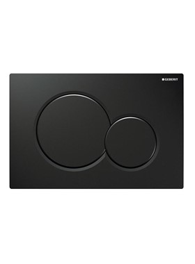 GEBERIT SIGMA 01 115.770.DW.5 - ΜΑΥΡΗ ΓΥΑΛΙΣΤΕΡΗ ΠΛΑΚΕΤΑ ΕΝΤΟΙΧΙΖΟΜΕΝΟΥ ΚΑΖΑΝΑΚΙΟΥ