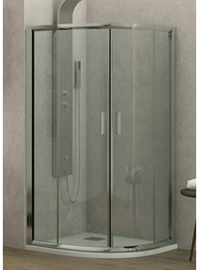 ΚΑΜΠΙΝΑ ΝΤΟΥΣΙΕΡΑΣ ΗΜΙΚΥΚΛΙΚΗ NF200 (90x90x180cm) - ΔΙΑΦΑΝΟ ΚΡΥΣΤΑΛΛΟ