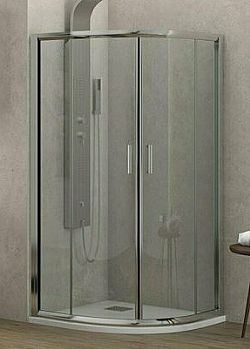 ΚΑΜΠΙΝΑ ΝΤΟΥΣΙΕΡΑΣ ΗΜΙΚΥΚΛΙΚΗ NF200 (80x80x180cm) - MAT ΚΡΥΣΤΑΛΛΟ