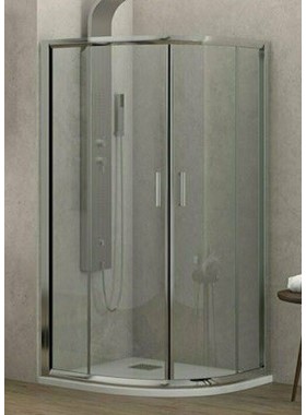 ΚΑΜΠΙΝΑ ΝΤΟΥΣΙΕΡΑΣ ΗΜΙΚΥΚΛΙΚΗ NF200 (90x90x180cm) - ΜΑΤ ΚΡΥΣΤΑΛΛΟ