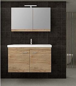 ΕΠΙΠΛΟ ΜΠΑΝΙΟΥ EMILIA NO1 100Χ45X55CM ΠΛΗΡΕΣ ΣΕ ΧΡΩΜΑ ΚΑΡΥΔΙΑ ΑΝΟΙΧΤΟ MDF