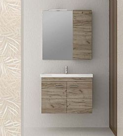 ΕΠΙΠΛΟ ΜΠΑΝΙΟΥ EMILIA NO2 80Χ45CM ΠΛΗΡΕΣ ΣΕ ΧΡΩΜΑ GREY CRAFT