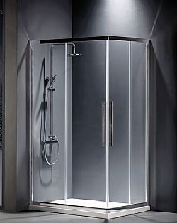 ΚΑΜΠΙΝΑ ΤΕΤΡΑΓΩΝΗ DEVON FLOW CORNER ENTRY CF90C-100 (90x90xY195cm) - ΔΙΑΦΑΝΟ ΚΡΥΣΤΑΛΛΟ ΚΑΤΑ ΤΩΝ ΑΛΑΤΩΝ