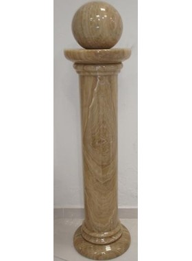 ΜΑΡΜΑΡΙΝΗ ΚΟΛΩΝΑ / ΑΝΘΟΣΤΗΛΗ ΥΨΟΥΣ 95CM ΚΑΙ ΔΙΑΜΕΤΡΟΥ ΚΑΠΑΚΙΟΥ Φ21CM ΑΠΟ DARK COLOURED ΟΝΥΧΑ 