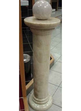 ΜΑΡΜΑΡΙΝΗ ΚΟΛΩΝΑ / ΑΝΘΟΣΤΗΛΗ ΥΨΟΥΣ 95cm ΚΑΙ ΔΙΑΜΕΤΡΟΥ ΚΑΠΑΚΙΟΥ Φ21CM ΑΠΟ LIGHT COLOURED ΟΝΥΧΑ