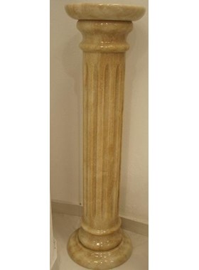 ΜΑΡΜΑΡΙΝΗ ΚΟΛΩΝΑ / ΑΝΘΟΣΤΗΛΗ ΥΨΟΥΣ 95CM KAI ΔΙΑΜΕΤΡΟΥ ΚΑΠΑΚΙΟΥ Φ21CM ΑΠΟ ΟΝΥΧΑ ΜΕ ΛΟΥΚΙΑ 