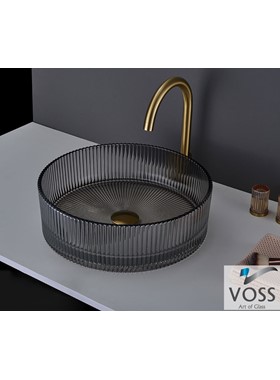 VOSS RING-S VL1040-400 GLASS GREY - ΝΙΠΤΗΡΑΣ ΓΥΑΛΙΝΟΣ Φ40cm ΕΠΙΤΡΑΠΕΖΙΟΣ