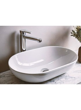 BIANCO CERAMICA LOOP 32055-300 - ΝΙΠΤΗΡΑΣ ΠΟΡΣΕΛΑΝΗΣ 57,5x36,5cm ΕΠΙΤΡΑΠΕΖΙΟΣ