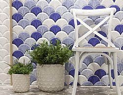 SCALE SHELL BLUE 30.7X30.7cm -  ΠΛΑΚΑΚΙΑ ΜΠΑΝΙΟΥ