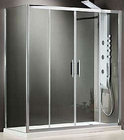 ΚΑΜΠΙΝΑ ΟΡΘΟΓΩΝΙΑ AXIS SLIDER SL2X160C+SPX80C (160X80 CM) - ΔΙΑΦΑΝΟ ΚΡΥΣΤΑΛΛΟ ΚΑΤΑ ΤΩΝ ΑΛΑΤΩΝ