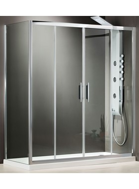 ΚΑΜΠΙΝΑ ΟΡΘΟΓΩΝΙΑ AXIS SLIDER SL2X170C+SPX80C (170X80 CM) - ΔΙΑΦΑΝΟ ΚΡΥΣΤΑΛΛΟ ΚΑΤΑ ΤΩΝ ΑΛΑΤΩΝ