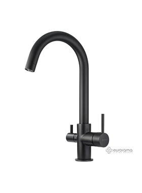 EURORAMA FILTER TAP 13535F - ΜΠΑΤΑΡΙΑ ΚΟΥΖΙΝΑΣ ΜΑΥΡΟ ΜΑΤ ΜΕ ΕΞΟΔΟ ΦΙΛΤΡΟΥ ΝΕΡΟΥ