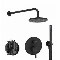 IDEAL STANDARD CERALINE BD192XG ΣΕΤ ΕΝΤΟΙΧΙΣΜΟΥ 2 ΕΞΟΔΩΝ SILK BLACK ΜΑΥΡΟ ΜΑΤ (ΝΤΟΥΣ ΧΕΙΡΟΣ,ΚΕΦΑΛΗ ΤΟΙΧΟΥ)